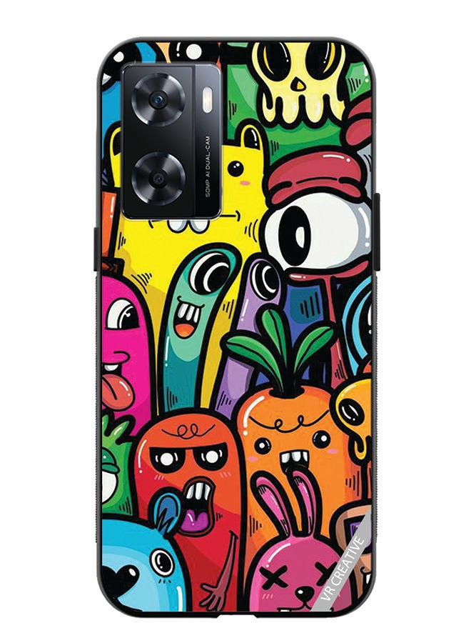 VR CREATIVE غطاء حماية لهاتف OnePlus Nord N20 SE بتصميم كرتوني متعدد الألوان - Image 1