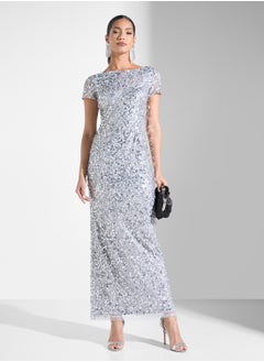 Adrianna Papell Embellished Mesh Detailed Dress  - Image 4