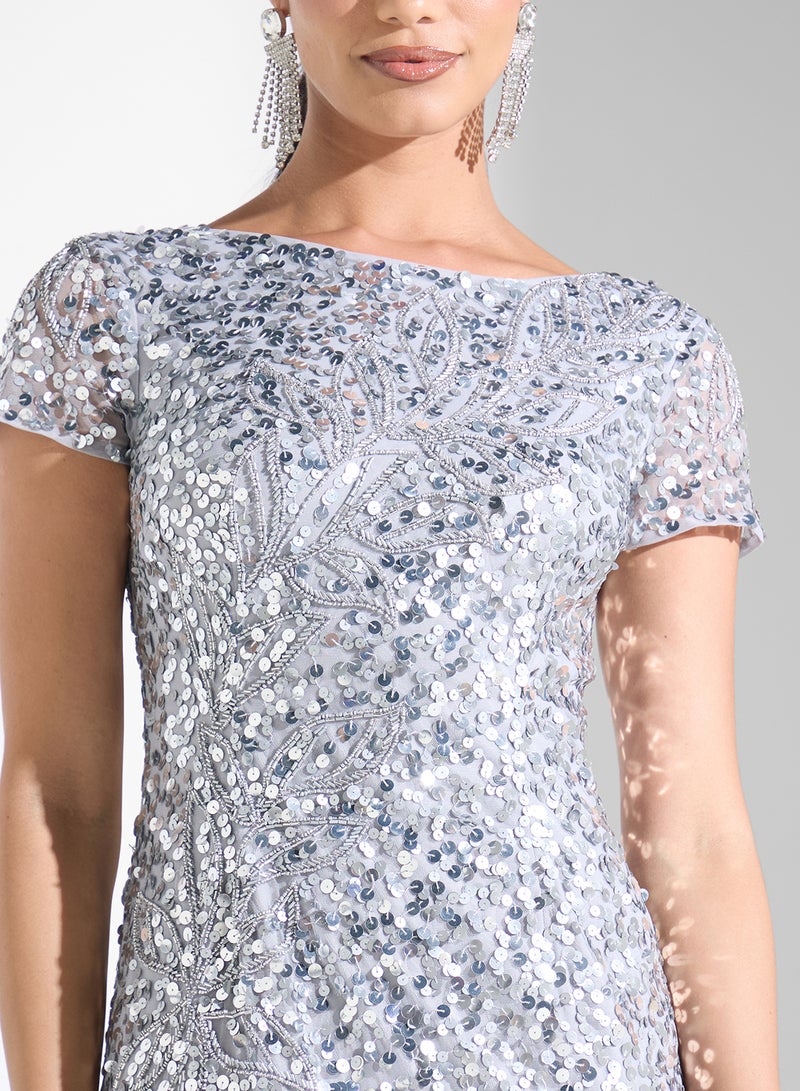 Adrianna Papell Sequin Embellished Dress - Image 3