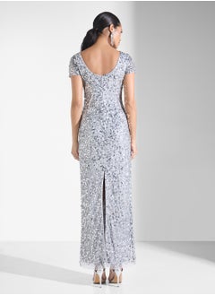 Adrianna Papell Embellished Mesh Detailed Dress  - Image 2