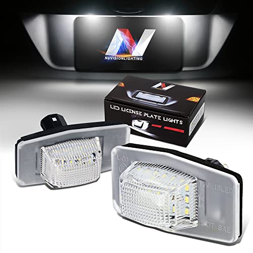 NUVISION LIGHTING Pair of LED License Plate Lights Compatible with 99-03 Protégé / 02-03 Protege5 / 99-05 Miata MX-5, YL8Z13550AA NC1051270BL, NVL-LPL-009 - Image 1