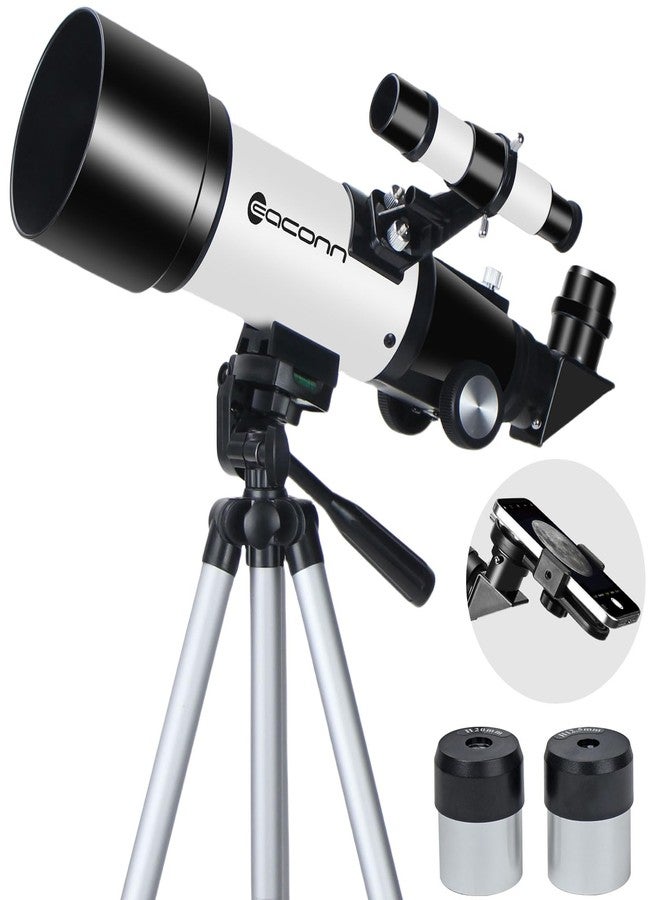 EACONN Telescopes, Telescope for Kids and Adults Beginners, 70mm Aperture 400mm Focus Length Refractor Travel Telescope with AZ Mount for Observe The Moon and Landscape - Image 1