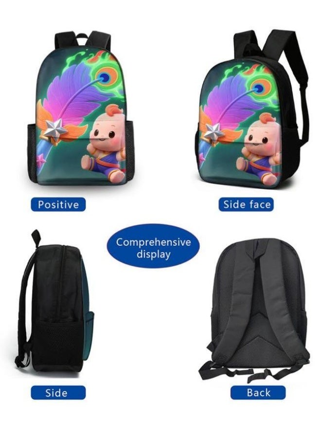 Bright Li Fire Fashion is unlimited! Cartoon bag three-piece set, suitable for a variety of scenes for students and teenagers (available for students, children, friends on outings, mountain climbing, schooling, etc.) - 9 - Image 3