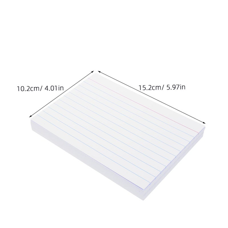 200pcs Ruled Index Cards Horizontal Lined Note Pad For Study Office Classroom Flashcards - Image 3
