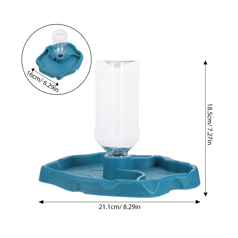 2pcs Automatic Reptile Water Dish and Food Bowl Dispenser Feeding Dish for Lizard Bearded Dragon Chameleon and Small Animals - Image 2