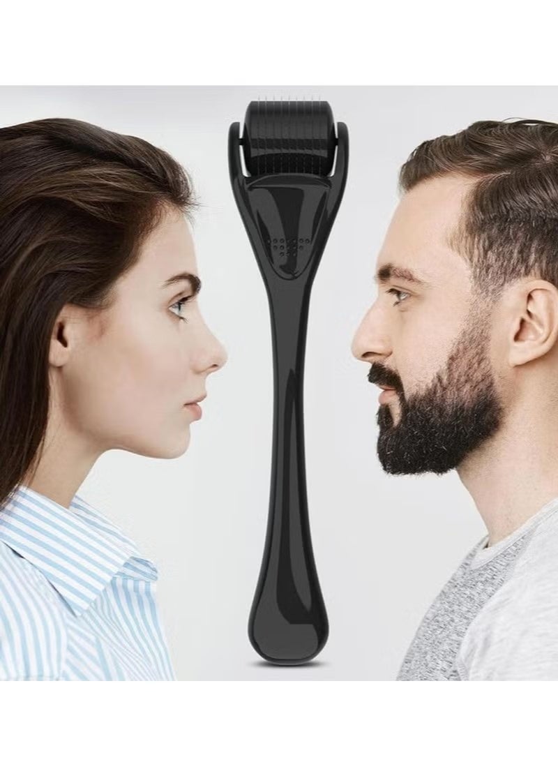 Skin Roller Therapy System Black 0.5mm Derma Roller Microneedle Roller For Face, Roller for Beard Micro Needle Roller For Face Scalp - Image 4