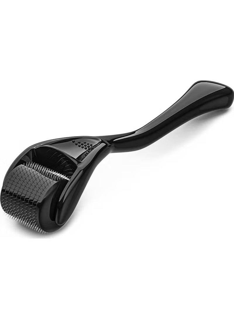 Skin Roller Therapy System Black 0.5mm Derma Roller Microneedle Roller For Face, Roller for Beard Micro Needle Roller For Face Scalp - Image 1