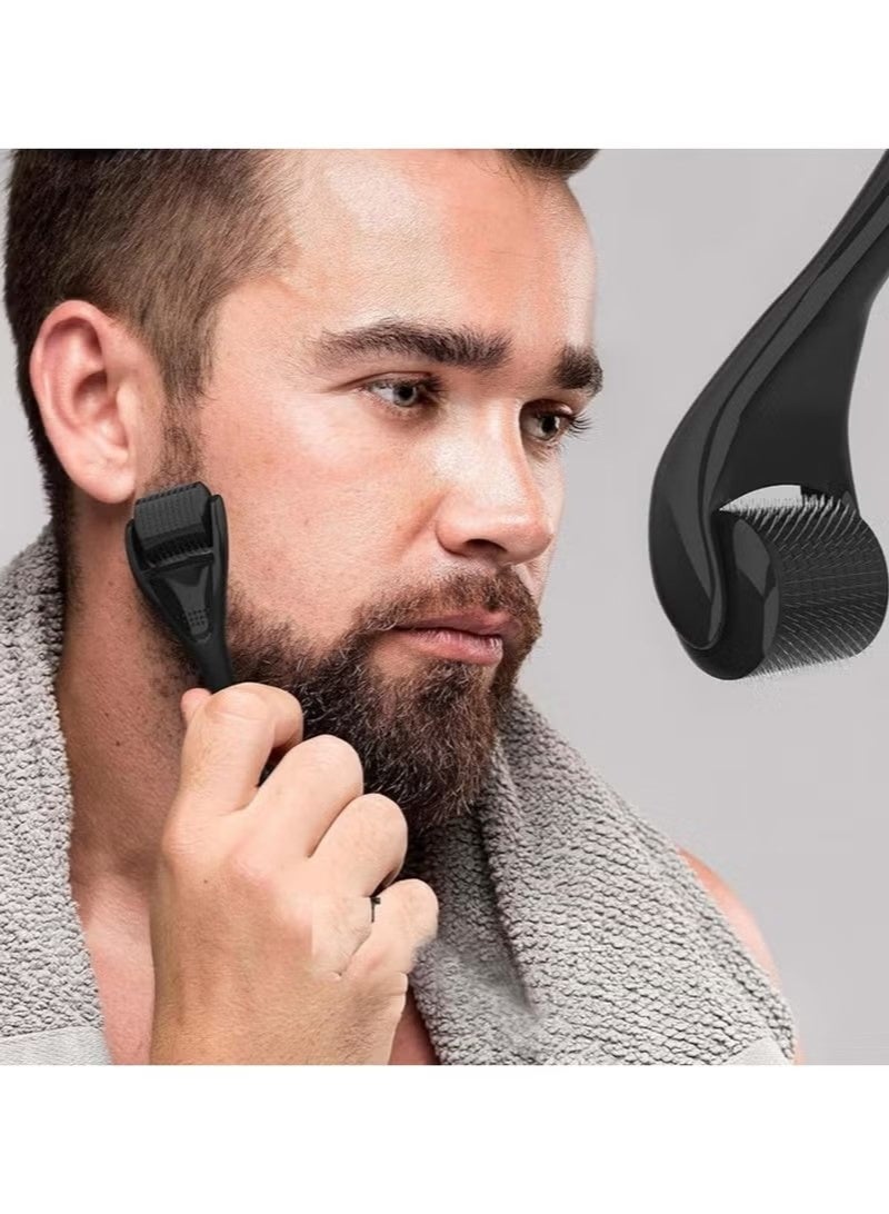 Skin Roller Therapy System Black 0.5mm Derma Roller Microneedle Roller For Face, Roller for Beard Micro Needle Roller For Face Scalp - Image 5