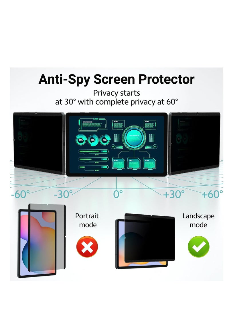 Removable Privacy Screen Protector for 12.4 inch Samsung Galaxy Tab S10 Plus 2024/ S9 Plus 2023/S7 Plus (2020) and Tab S8 Plus (2022),Tinted Magnetic Private UV Filter,Anti-Fingerprint