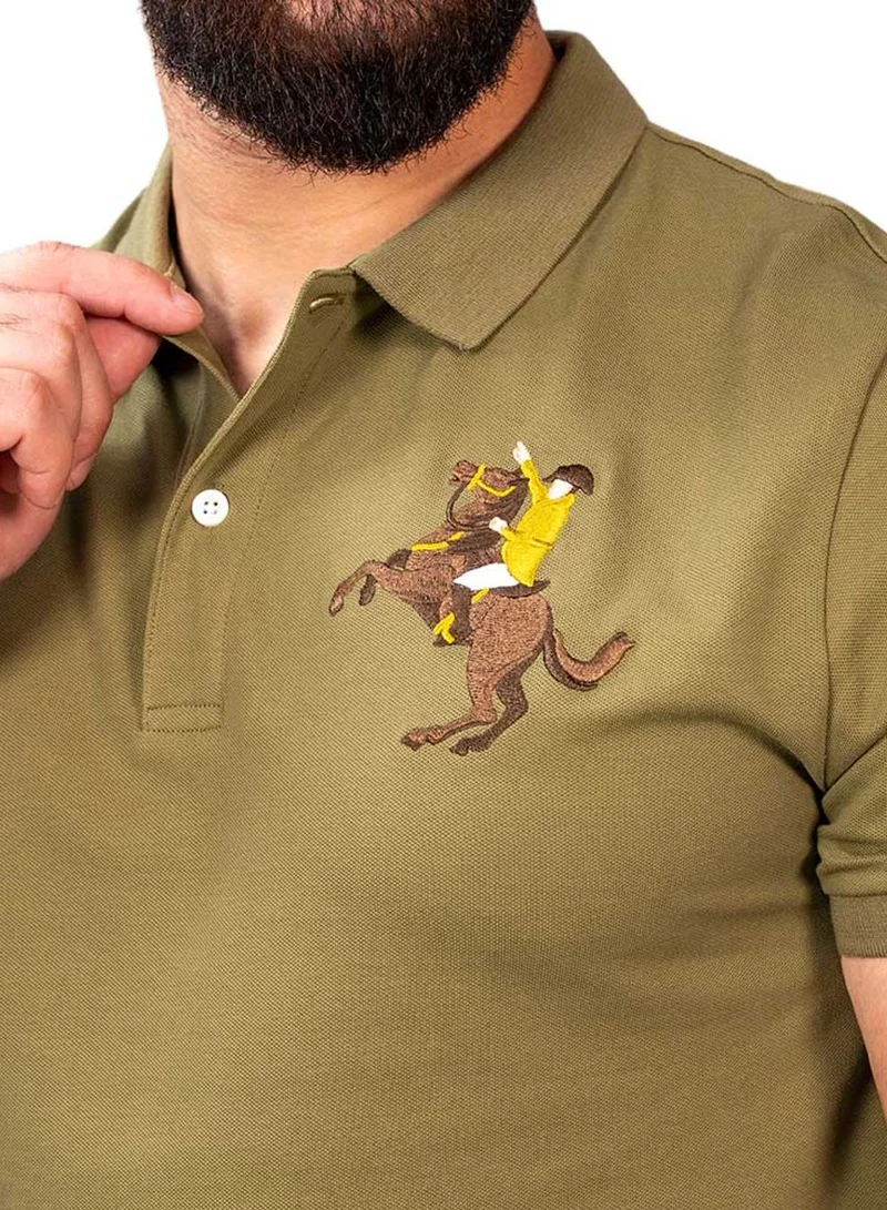 GIORDANO  Men's Slim Fit Cotton Short Sleeve Napoleon Polo for Men | Best Price UAE