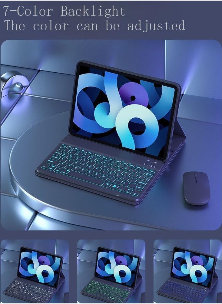 General - Backlight Keyboard Case for Xiaomi Pad 6/6 Pro 11 Inch,Multi-view Bracket,7-color Backlit Wireless Bluetooth Keyboard Case with Mouse - Image 1