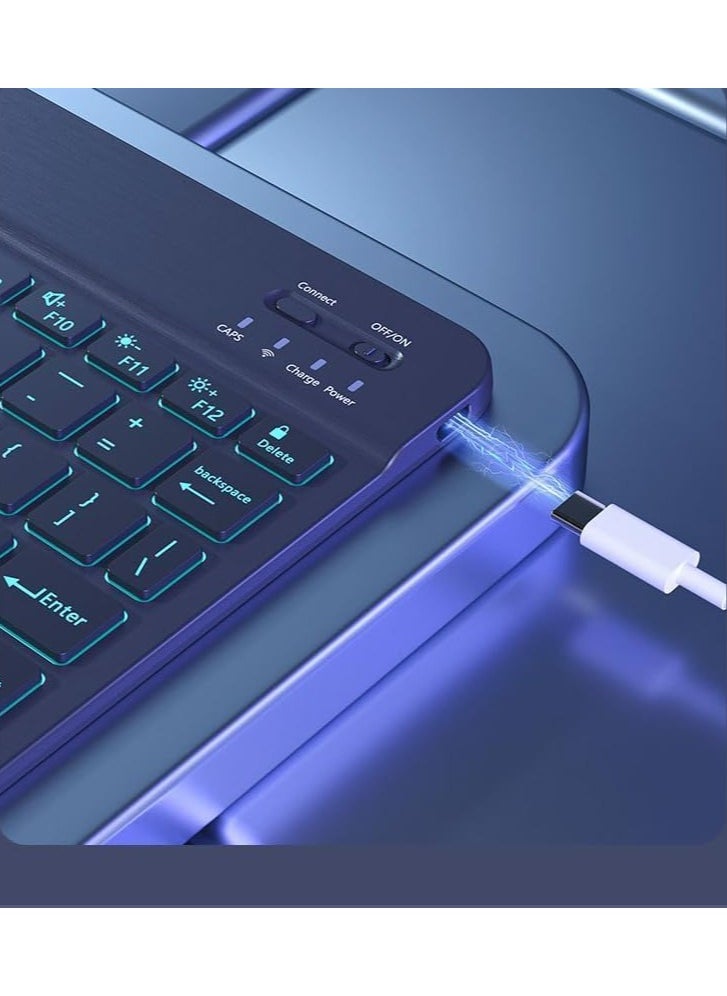 General - Backlight Keyboard Case for Xiaomi Pad 6/6 Pro 11 Inch,Multi-view Bracket,7-color Backlit Wireless Bluetooth Keyboard Case with Mouse - Image 1