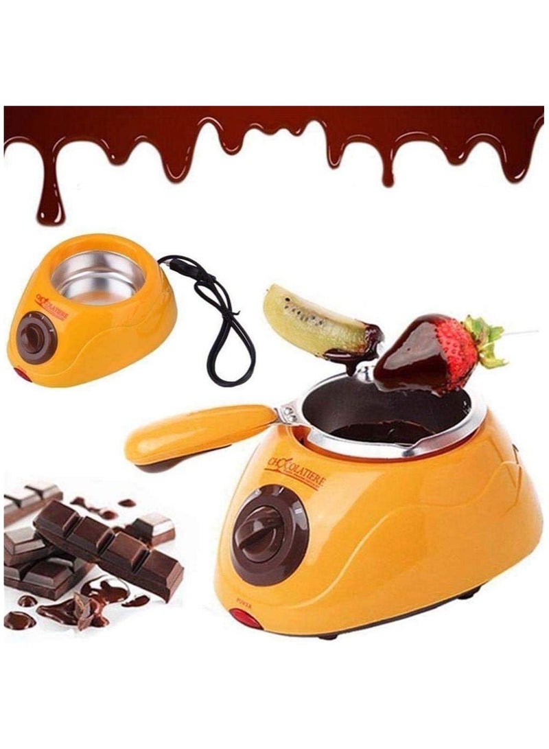 Chocolatier آلة إذابة الشوكولاتة الكهربائية آلة فوندو كهربائية وعاء إذابة الشوكولاتة البلاستيكي أداة مطبخ مع مجموعة قوالب DIY - Image 1