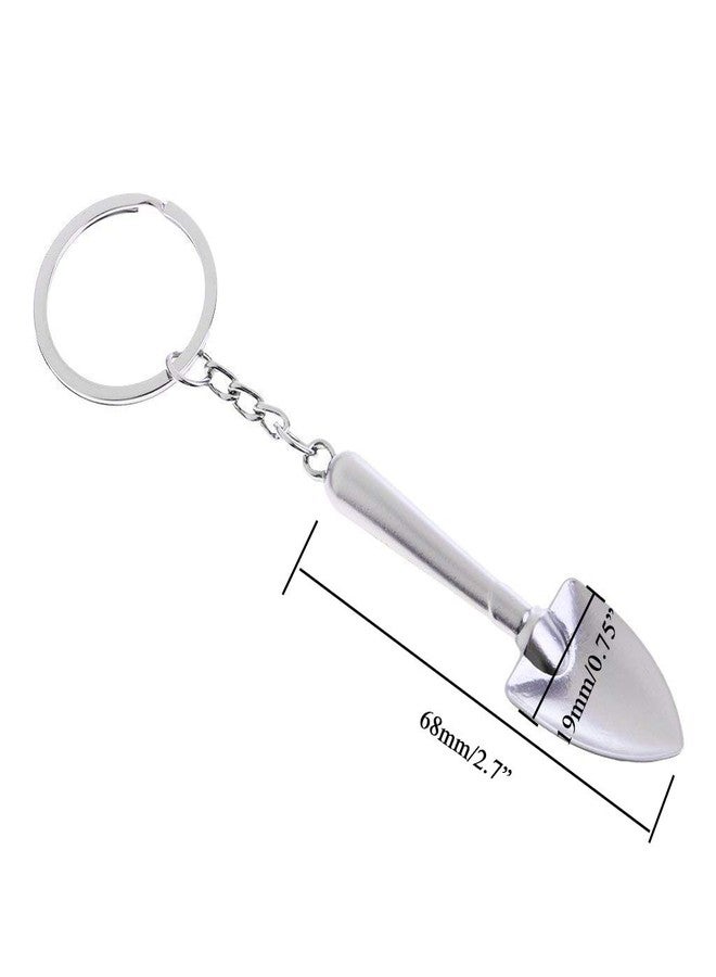 Xiaoyztan 5 Pcs Mini Alloy Shovel Shape Pendant Tool Keyring Decorative Keychain for Bag Car Home Office - Image 3