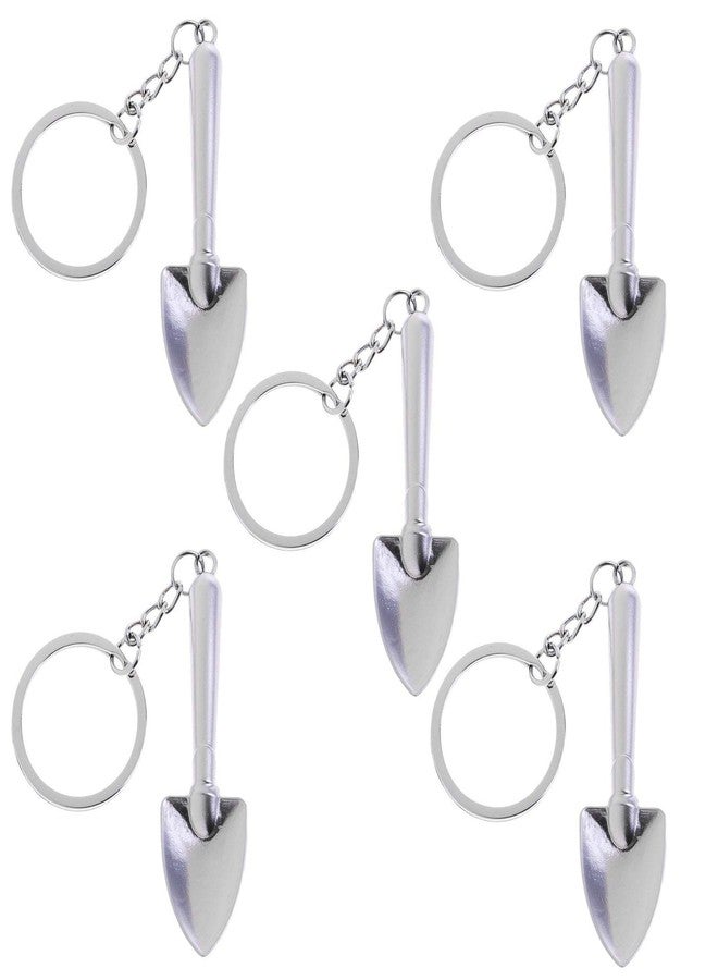 Xiaoyztan 5 Pcs Mini Alloy Shovel Shape Pendant Tool Keyring Decorative Keychain for Bag Car Home Office - Image 1