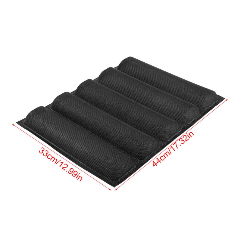 Silicone Oblong Shape Bread Molds Baguette Pan French Bakeware Tray - Image 4