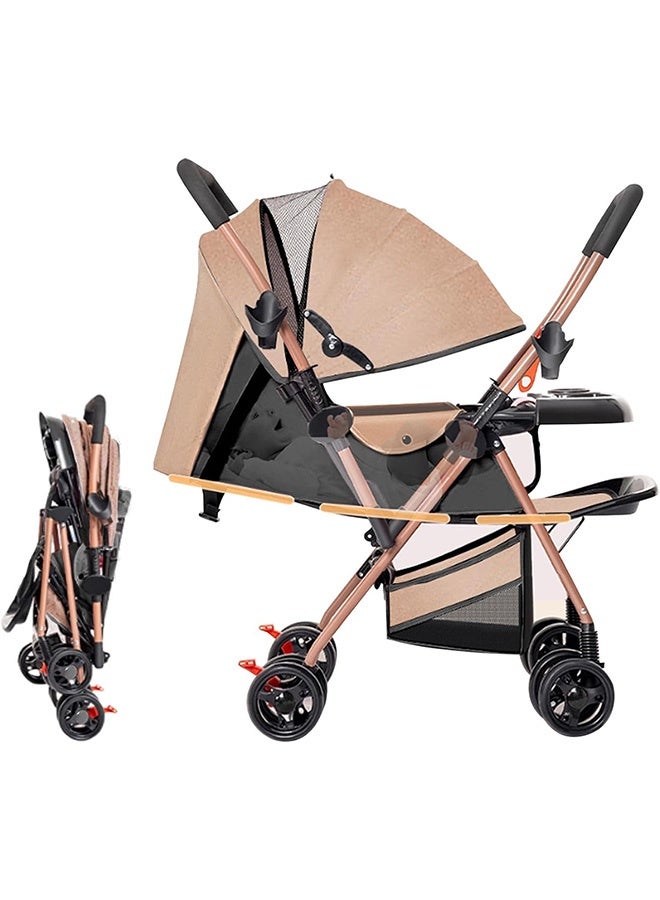 Two-Way Foldable Lightweight Stroller, Travel Umbrella Stroller, Baby Strollers and Toddler Strollers with Large Storage Basket and Canopy, Reclining Seat, Child Tray, Compact for Travel - Image 1