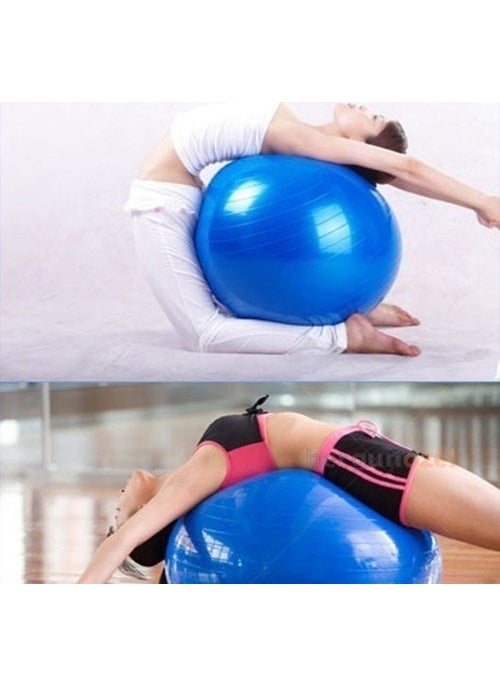 BioTech Blue Pilates Ball - 65 cm Yoga Ball with Pump Gift Gym Balance Ball Durable Fitness Ball  - Image 2
