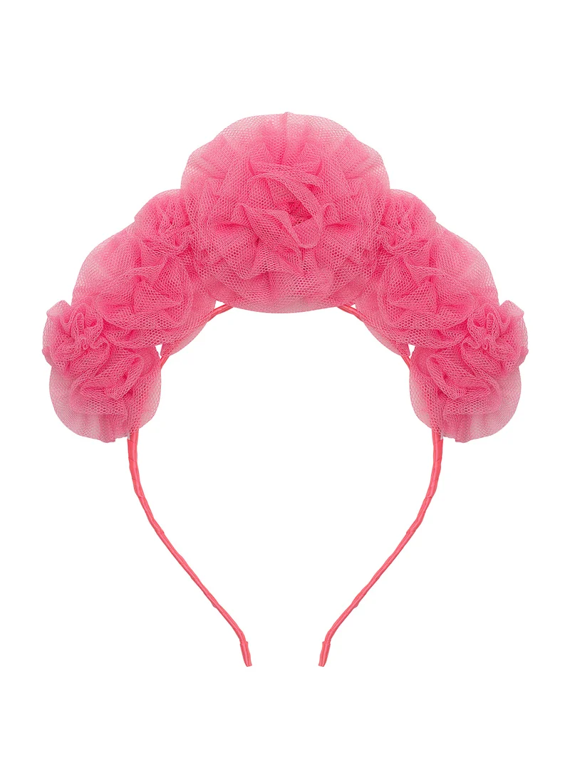 ميمي ولولا PINK RUFFLE FLOWER HEADDRESS