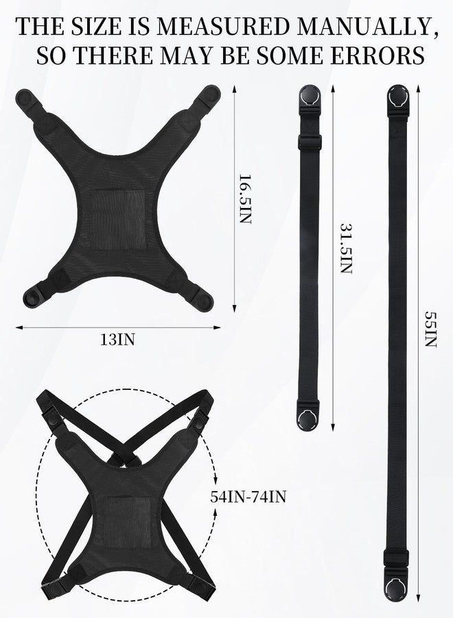 Diltik Wheelchair Seat Belt Harness for Adults, Adjustable Safety Vest with Pocket, Chest Harness Strap for Elderly Seniors and Disabled Patients to Prevent Sliding - Black - Image 3