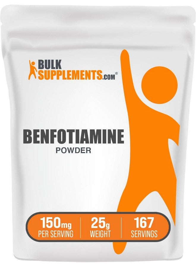 BulkSupplements.com Benfotiamine Powder - Thiamine B1 Supplement, Benfotiamine Supplement - Benfotiamine 150mg, Gluten Free - 150mg per Serving, 25g (0.88 oz) (Pack of 1) - Image 1