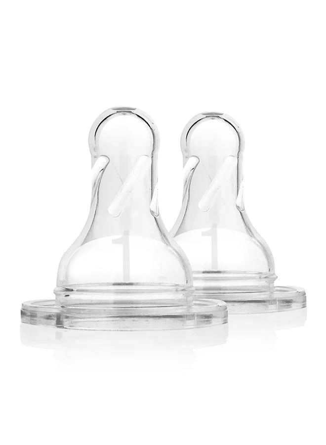 دكتور براونز حلمة سيليكون رفيعة المستوى ، عبوة من