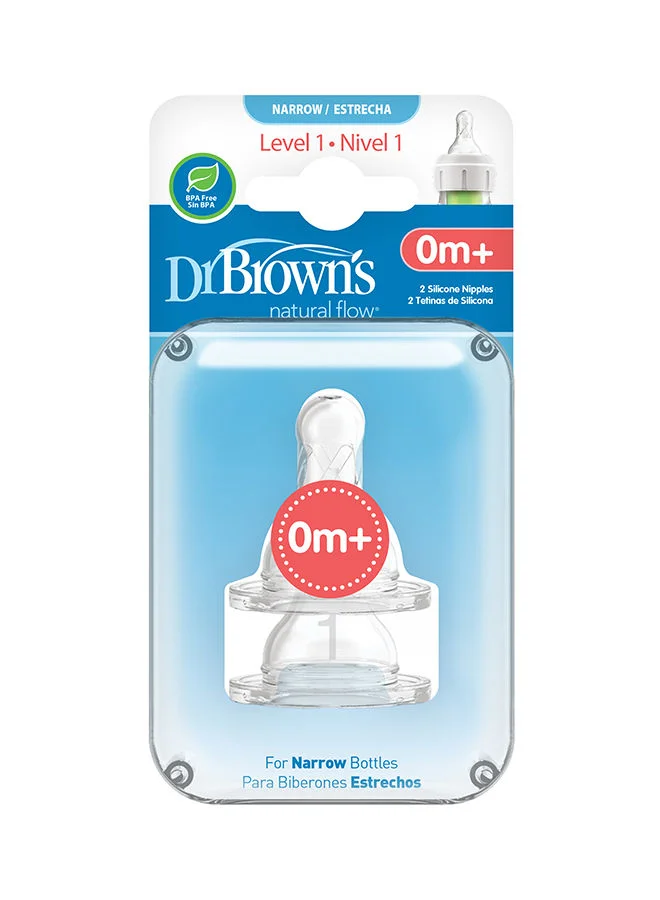 دكتور براونز حلمة سيليكون رفيعة المستوى ، عبوة من