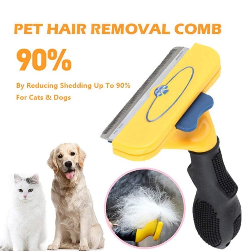 GNOLY Deshedding Tool for Pets - Cat & Dog Grooming Comb with Sharp Steel Teeth & Anti-Slip Handle, Reduces Shedding & Detangles Fur Easily (1Pcs) - Image 5