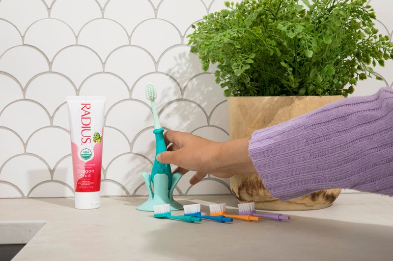 RADIUS USDA Organic Kids Toothpaste 3oz Non Toxic Chemical-Free Gluten-Free Designed to Improve Gum Health for Children's 6 Months and Up - Dragon Fruit - Pack of 3 - Image 2