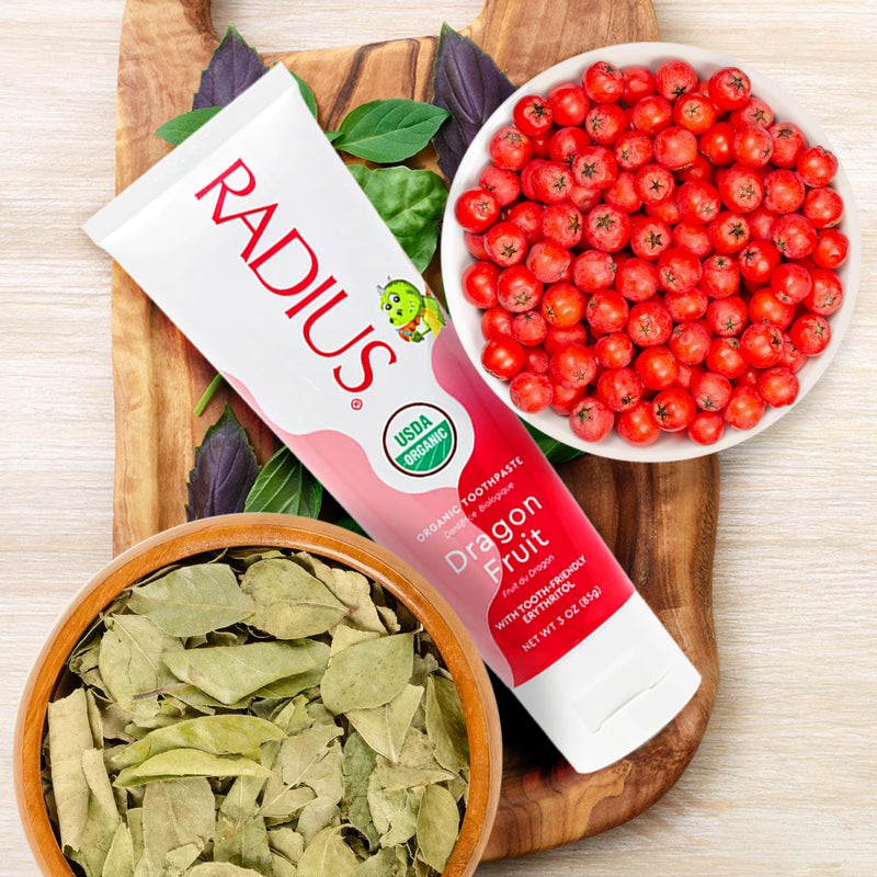 RADIUS USDA Organic Kids Toothpaste 3oz Non Toxic Chemical-Free Gluten-Free Designed to Improve Gum Health for Children's 6 Months and Up - Dragon Fruit - Pack of 3 - Image 5