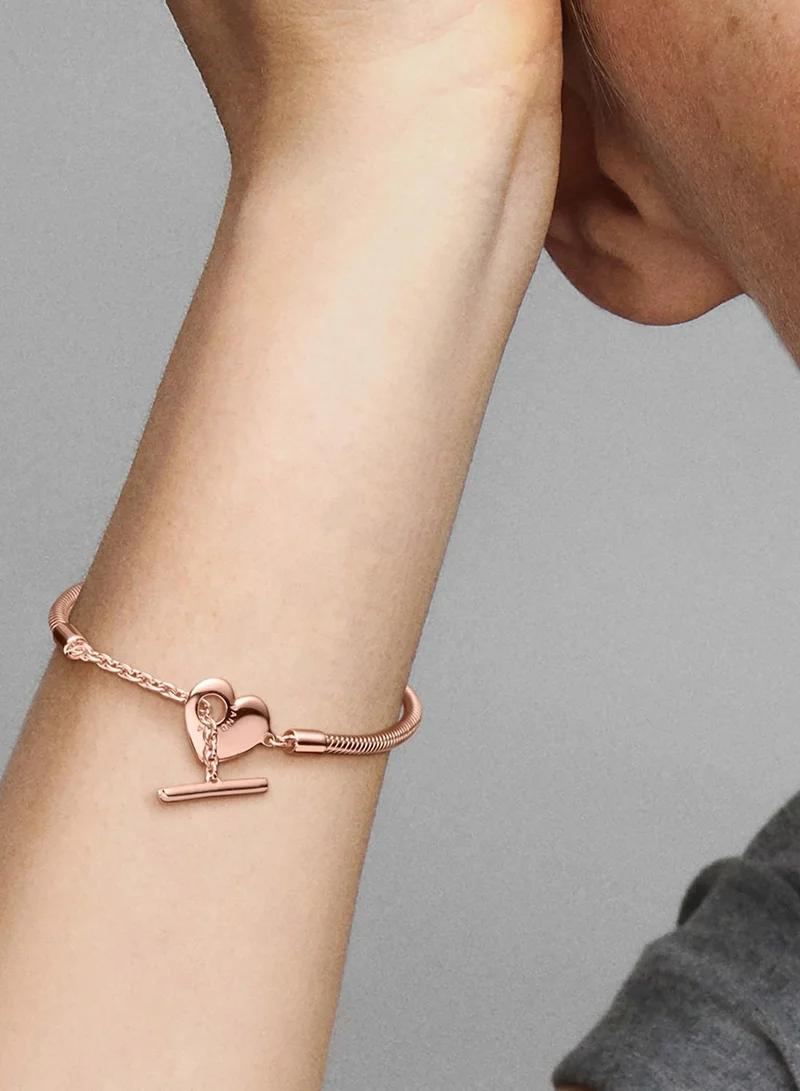 PANDORA Pandora Moments Heart T-Bar Snake Chain Bracelet