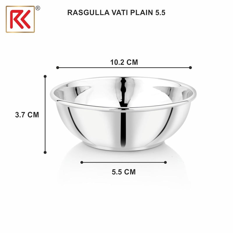 RK طقم 6 وعاء كاري دال من الفولاذ المقاوم للصدأ بتصميم راقٍ وحافة منحنية - Image 3