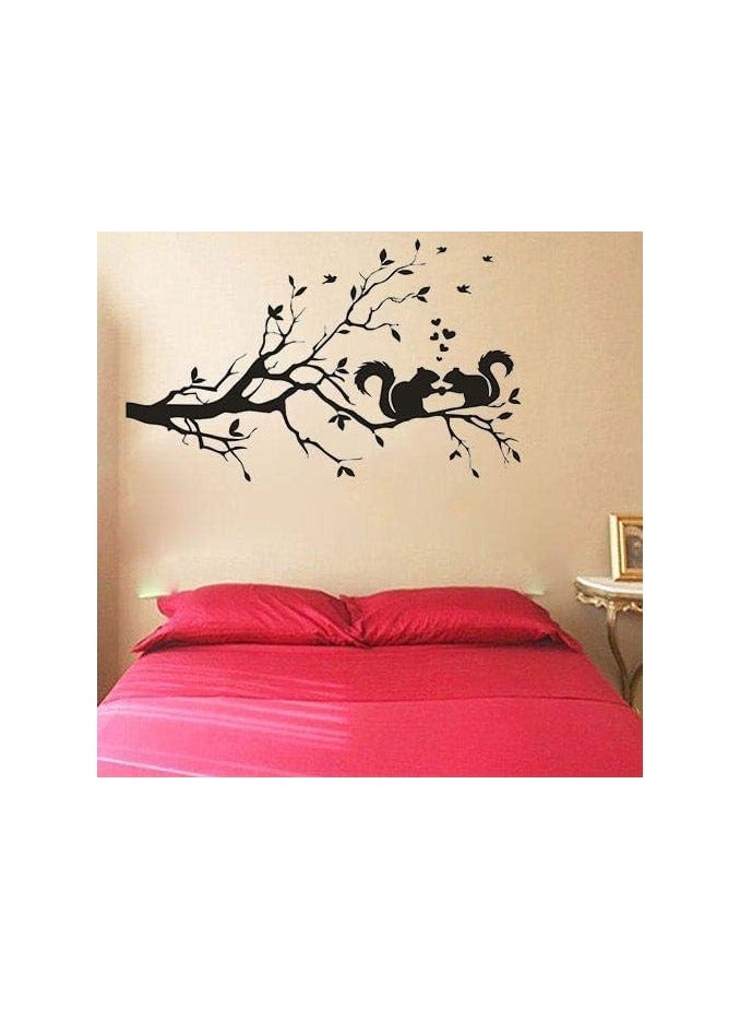 ملصقات حائط مزخرفة بفروع السنجاب منحوتة لغرفة النوم - Image 2