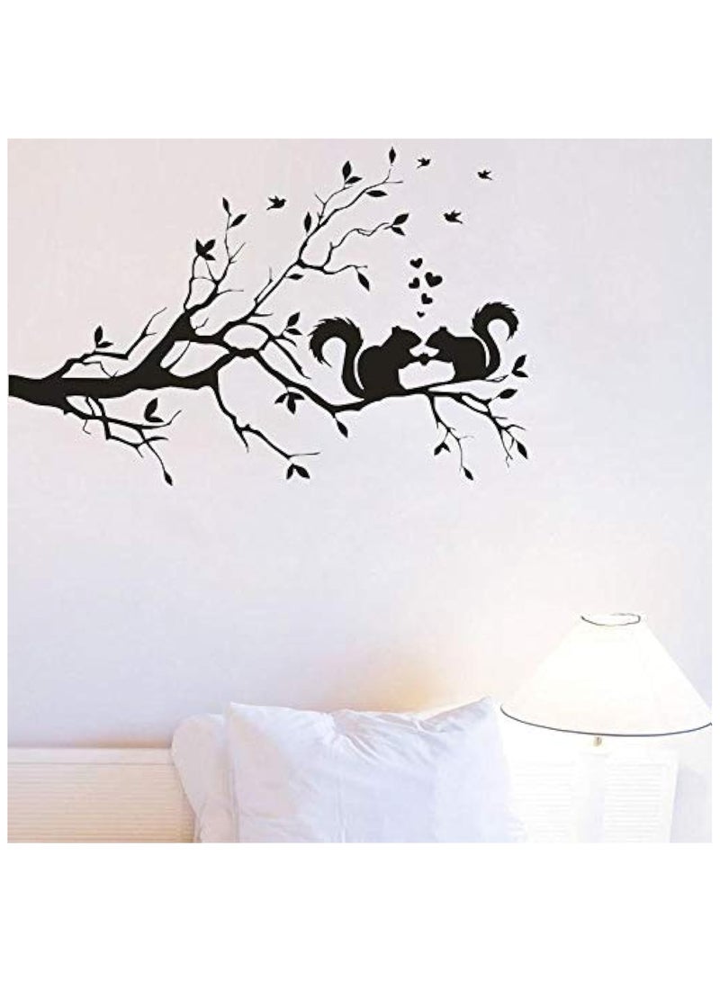 ملصقات حائط مزخرفة بفروع السنجاب منحوتة لغرفة النوم - Image 4