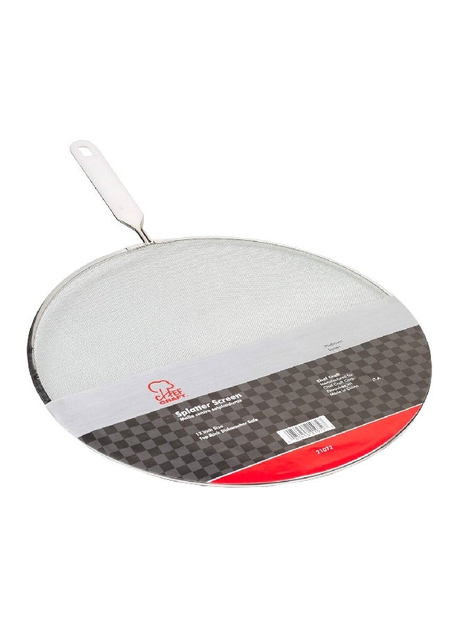 Chef Craft Splatter Screen with Handle Silver 42 x 1.333 x 31.2 cm 21072  - Image 2
