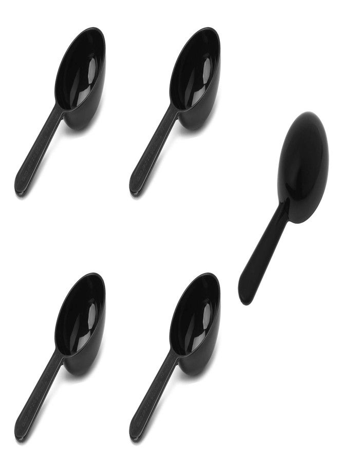 Sowaka 5 Pcs 0.25 OZ Coffee Spoons Plastic Short Handle Black Measuring Tablespoon for Coffee Tea Milk Powder Sugar Cereal - Image 1