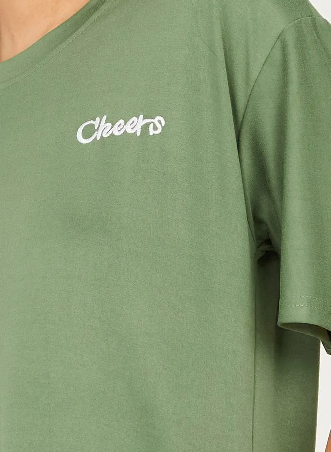 Take Two Emboridered Cheers T-Shirt