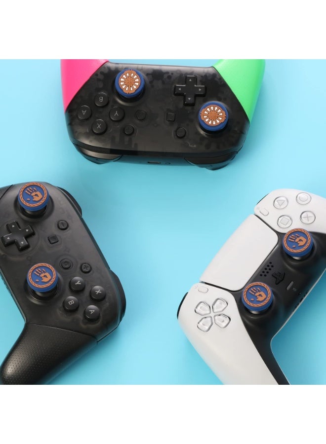Soft Silicone Game Controller Thumb Grip Covers - Blue, 4 Pack - Image 4