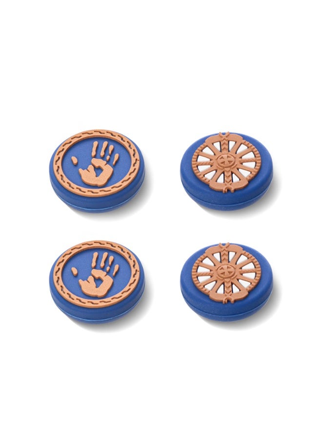 Soft Silicone Game Controller Thumb Grip Covers - Blue, 4 Pack - Image 1