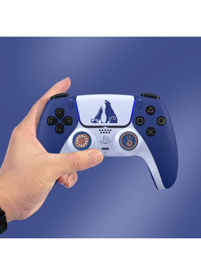 Soft Silicone Game Controller Thumb Grip Covers - Blue, 4 Pack - Image 2