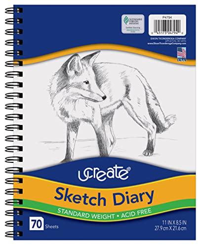 UCREATE دفتر رسم UCreate P4794، 11" × 8 1/2"، 70 ورقة - Image 1