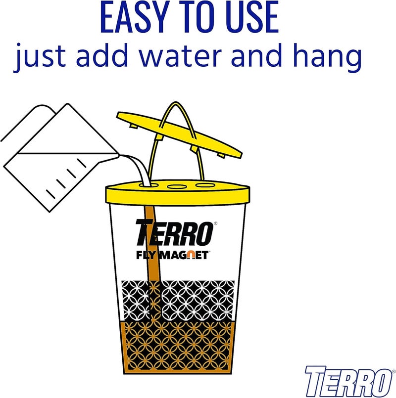 TERRO Poison-Free Hanging Magnet Disposable Outdoor Fly Trap with Bait - Image 3