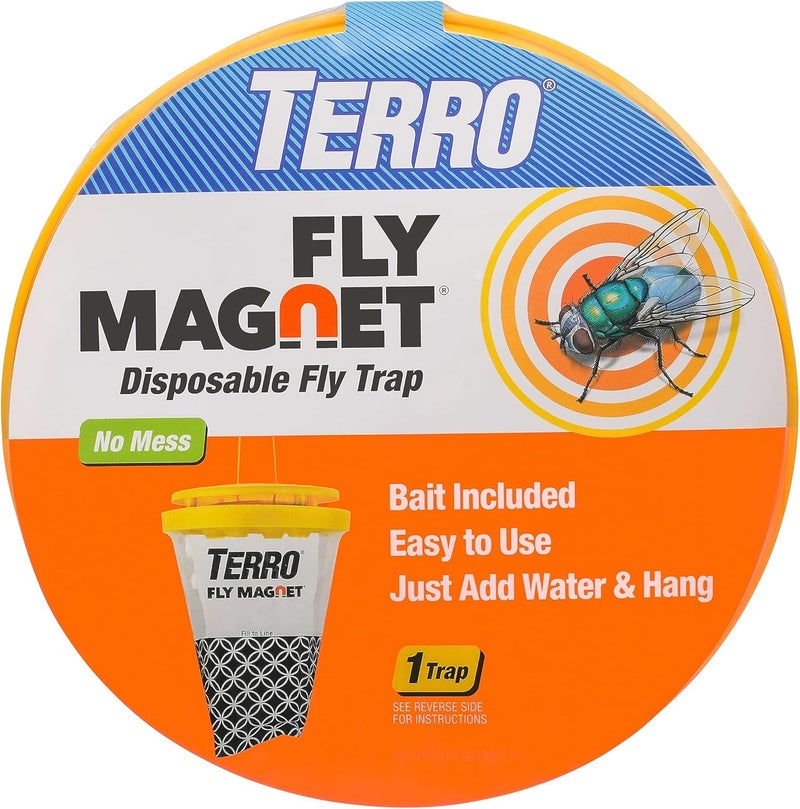 TERRO Poison-Free Hanging Magnet Disposable Outdoor Fly Trap with Bait - Image 1