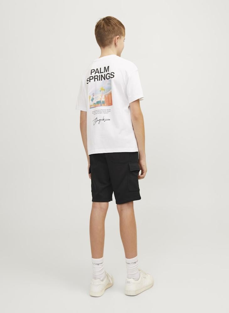 Jack & Jones Junior - Kids Cargo Logo Sweat Shorts - Image 1