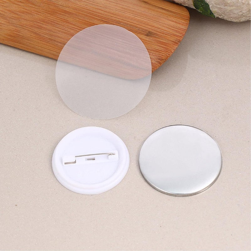 LiebeWH 200 Sheets Transparent Badge Film Button Maker Supplies Clear PVC Badge Protective Film for Craft DIY Protection (56MM) - Image 4