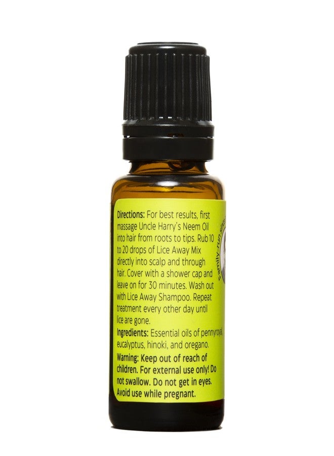 Uncle Harry's Natural Products Lice Away Mix Aromatherapy Synergy Blend, Can Help Eliminate Adult Head Lice and Eggs with Pure Plant Essences, No Harsh Chemicals, 0.5 Fluid Ounce - Image 2
