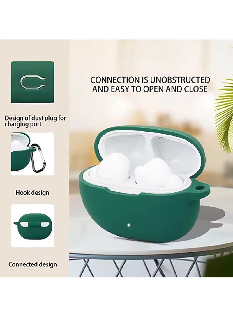 Silicone Protective Case for Honor LCHSE X7i  Earphones with Keychain Cover (Black) - Image 2