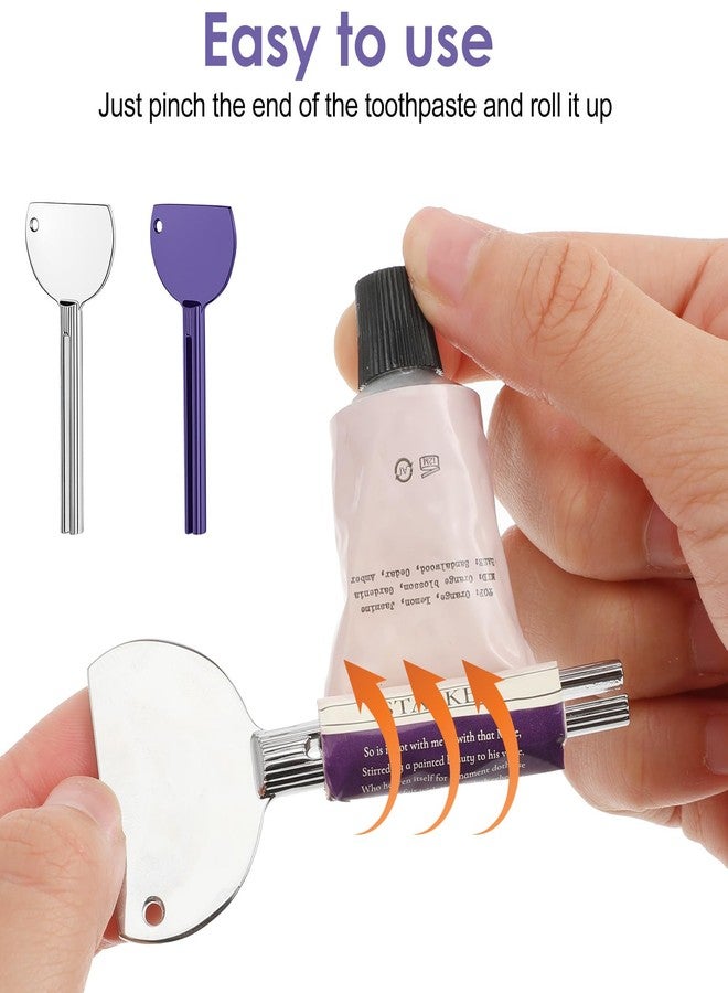 salbsever 2PCS Toothpaste Squeezer Tool Metal Tube Squeezer Toothpaste Key Stainless Steel Dispenser Tube Squeezers Hand Cream Squeeze Key for Tubes Roller Set for Bathroom Cosmetic, Aids and Accessories - Image 3