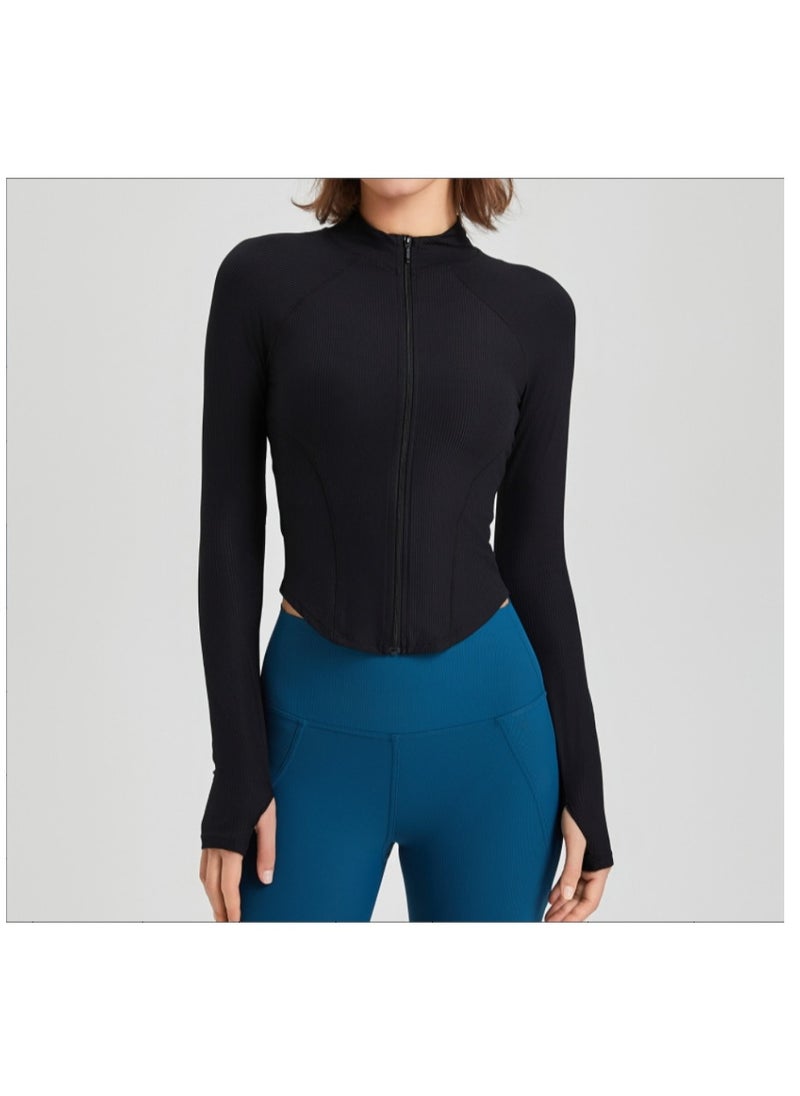 KUYING - Shaping Yoga Suit Women's Casual Coat Long Sleeve Zipper Running Skincare Sports Fitness Top - Image 1