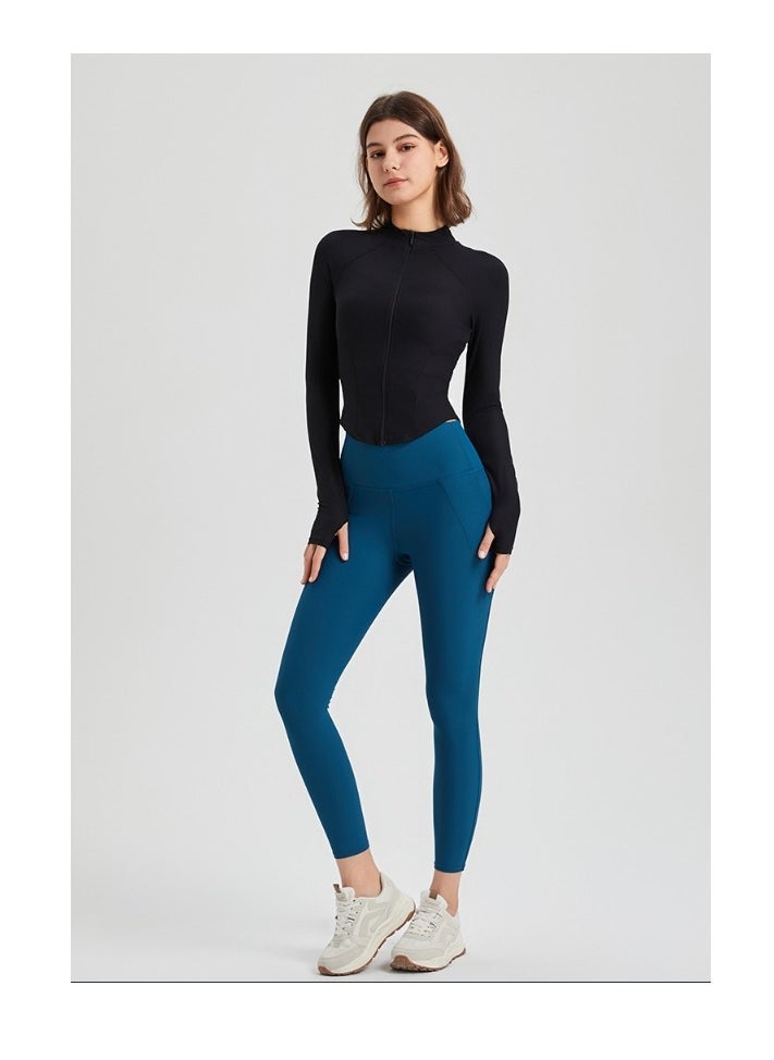 KUYING - Shaping Yoga Suit Women's Casual Coat Long Sleeve Zipper Running Skincare Sports Fitness Top - Image 1